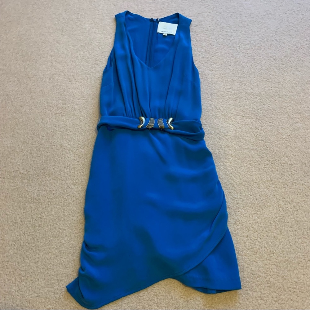 Madison Marcus Blue Silk Mini Dress